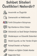 Sohbet Siteleri Özellikleri Nelerdir